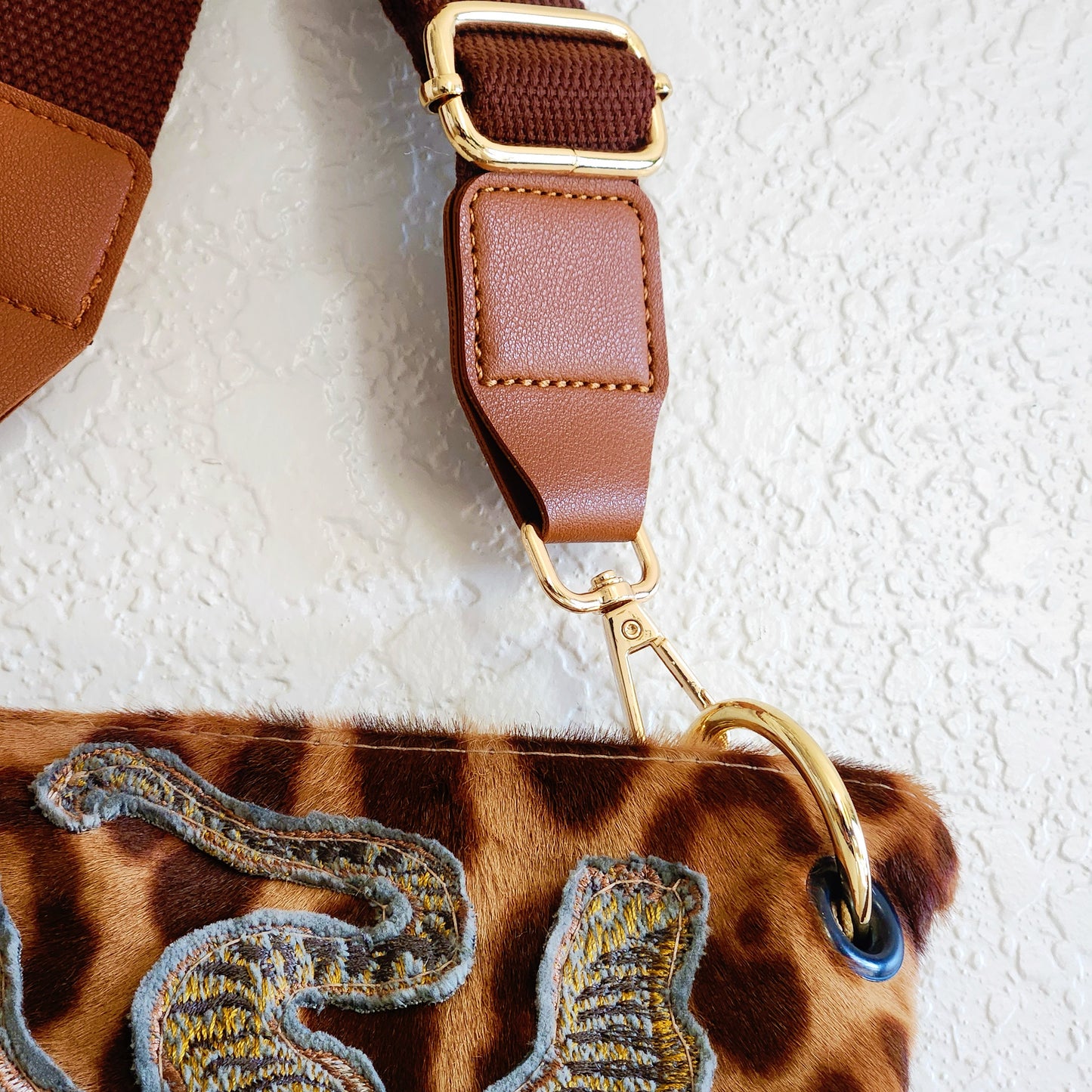 Mocha Leopard Bengal Crossbody Bag