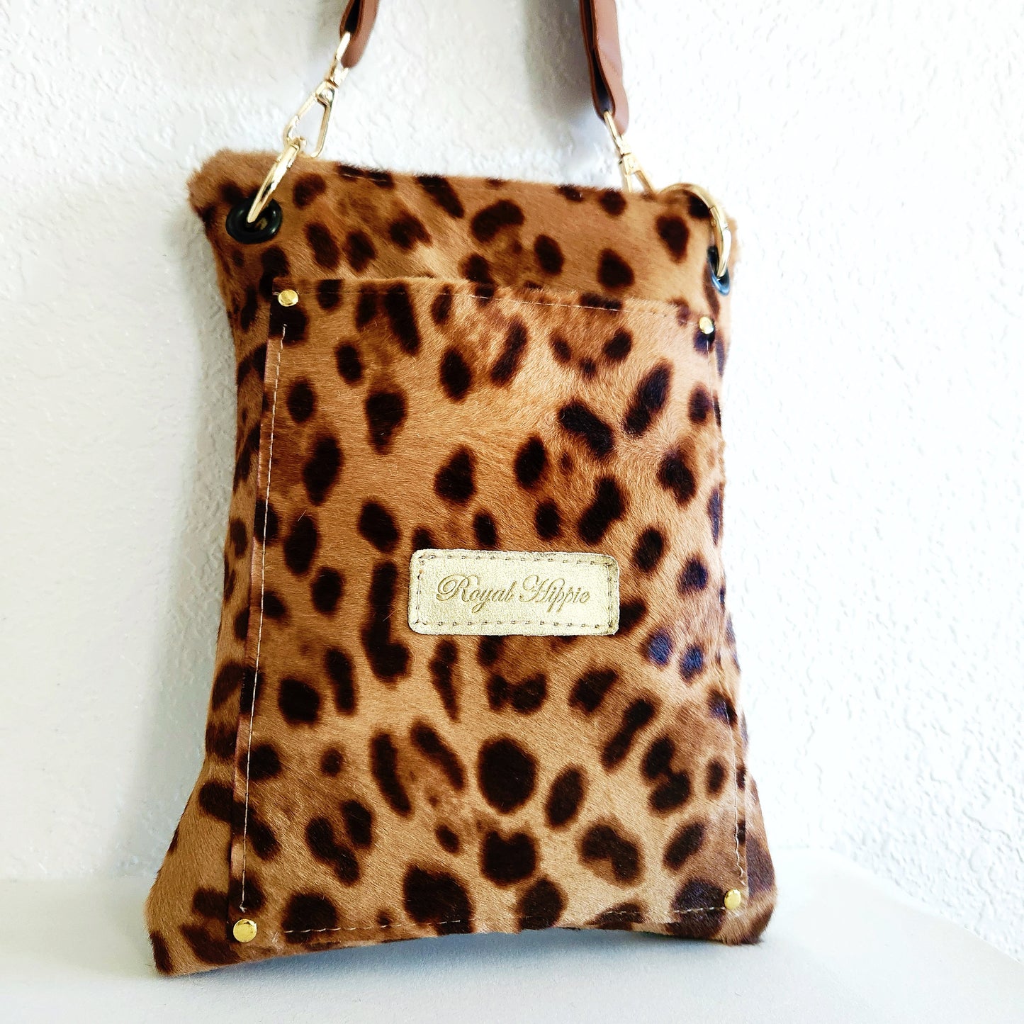Mocha Leopard Bengal Crossbody Bag