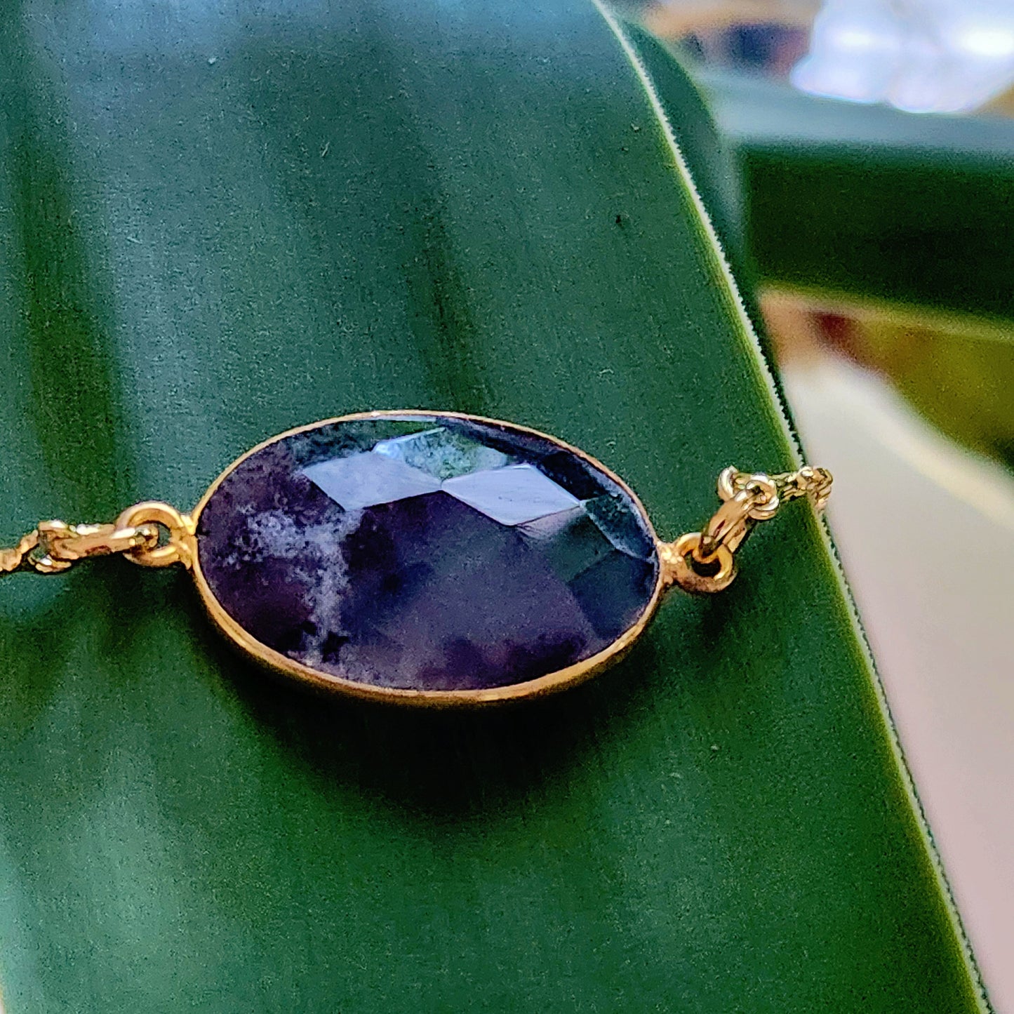 Black Onyx Gold Filled Adjustable Bracelet