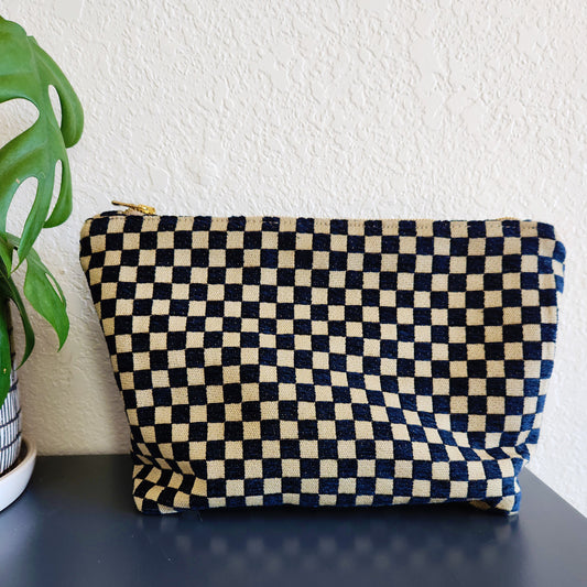 Checkered Velvet Traveller Large