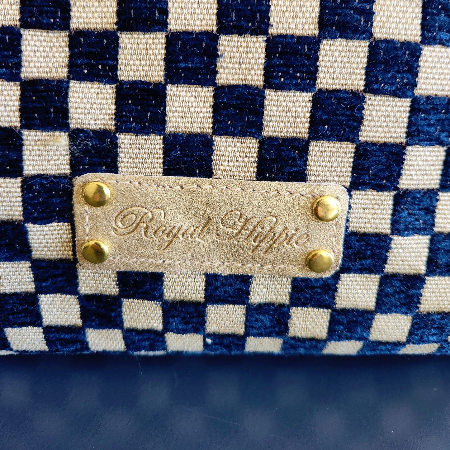 Checkered Velvet Traveller Large