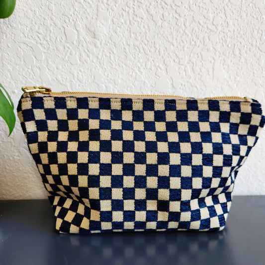 Checkered Velvet Traveller Medium