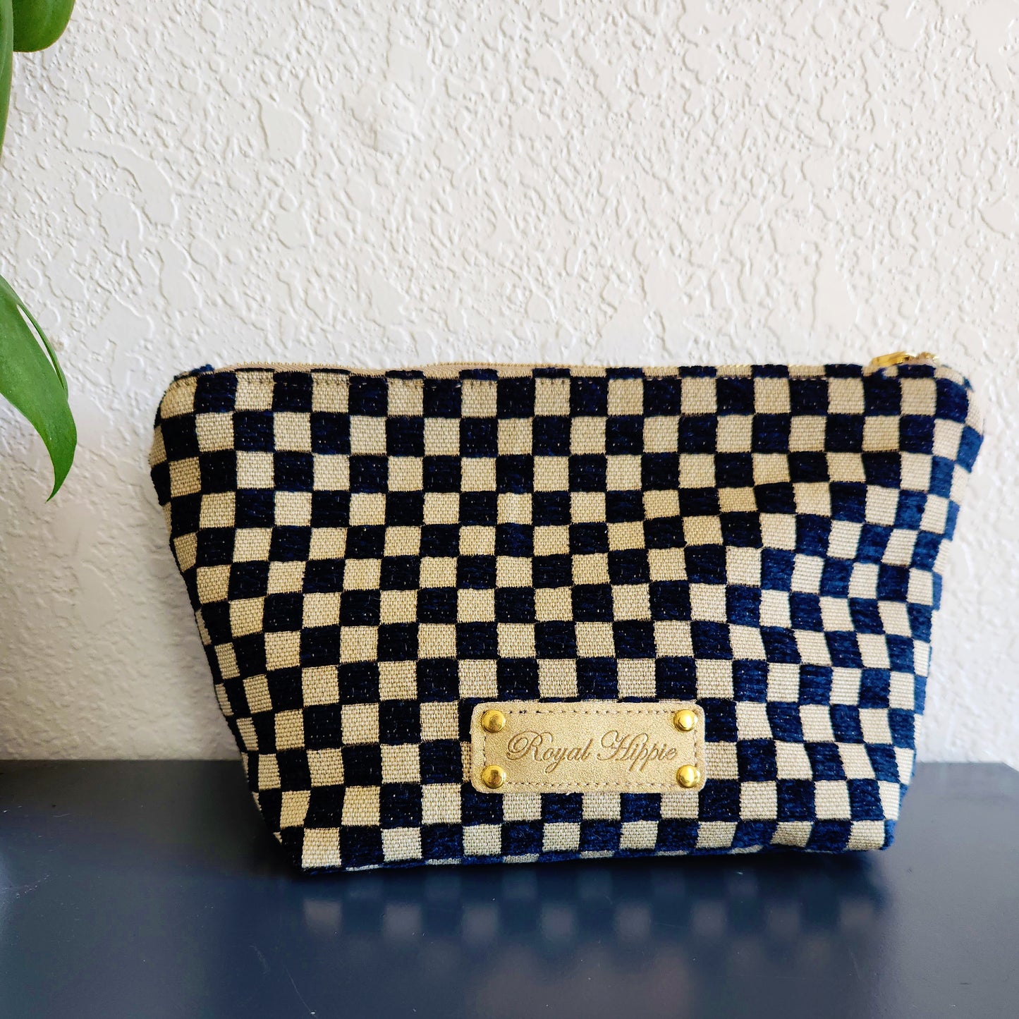 Checkered Velvet Traveller Medium