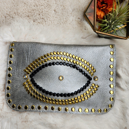 Handcrafted Pewter Embellished Wallet