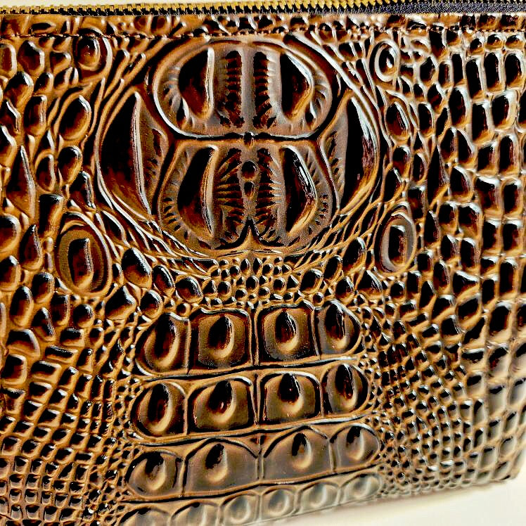 Mocha Faux Croc Traveller Medium