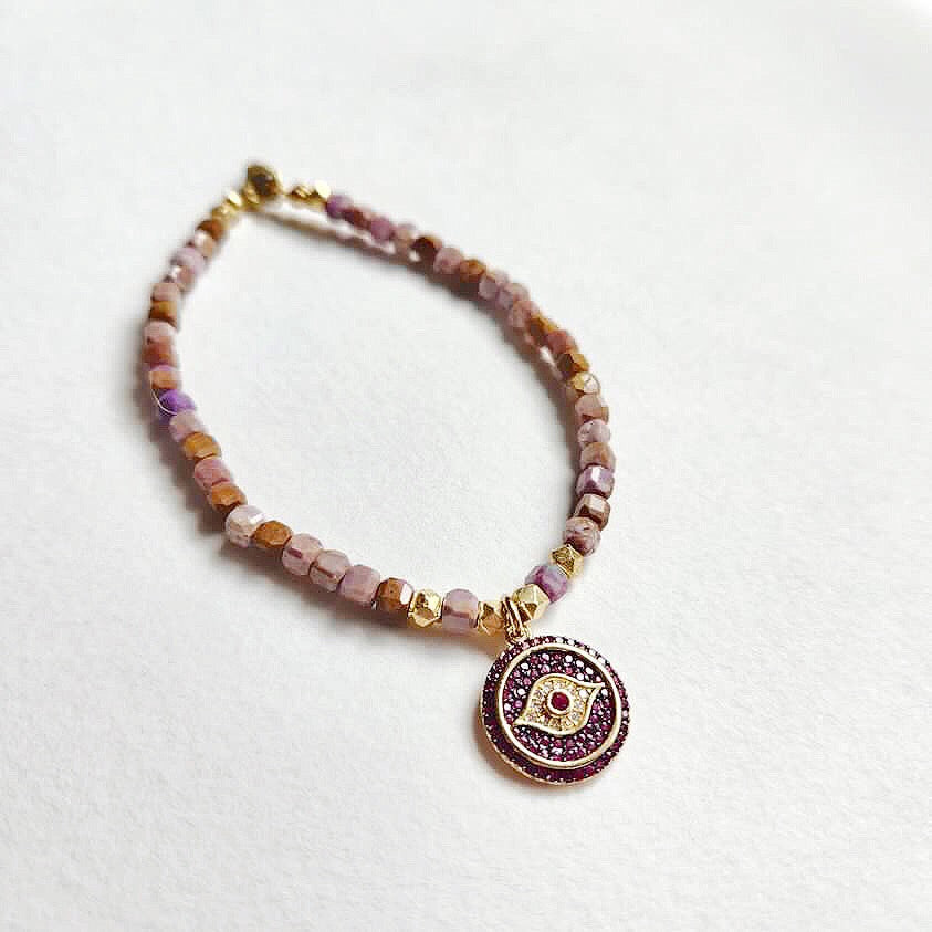 Jasper Cube Good Eye Bracelet