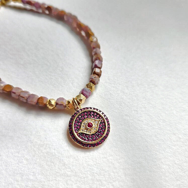Jasper Cube Good Eye Bracelet