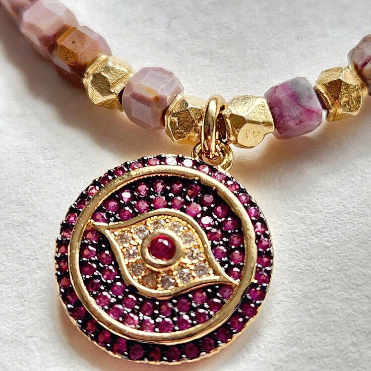 Jasper Cube Good Eye Bracelet