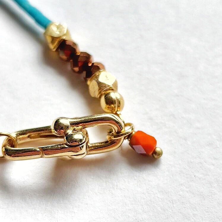 Turquoise and Hematite Stackable Bracelet