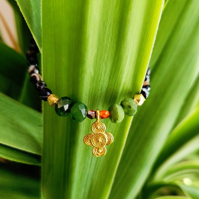 22kt Gold Overlay Jasper Bracelet