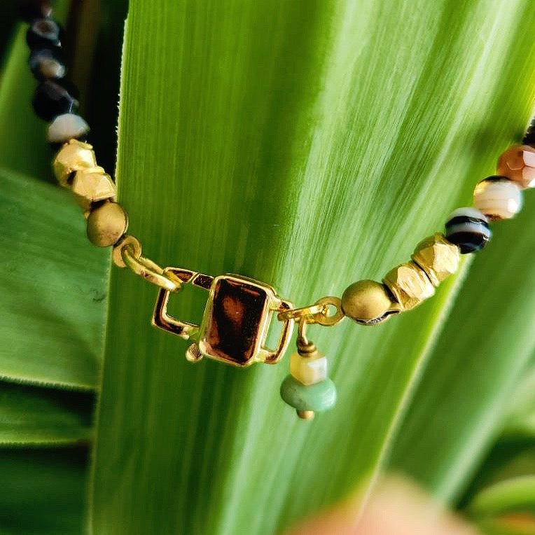 22kt Gold Overlay Jasper Bracelet