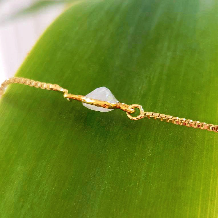 22kt Moonstone Adjustable Bracelet
