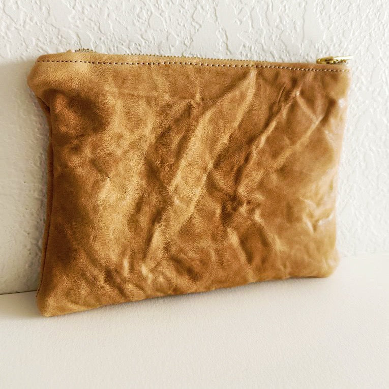 Biege Wrinkle Italian Leather