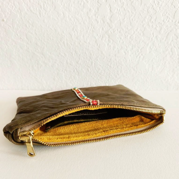 Olive Wrinkle Italian Leather