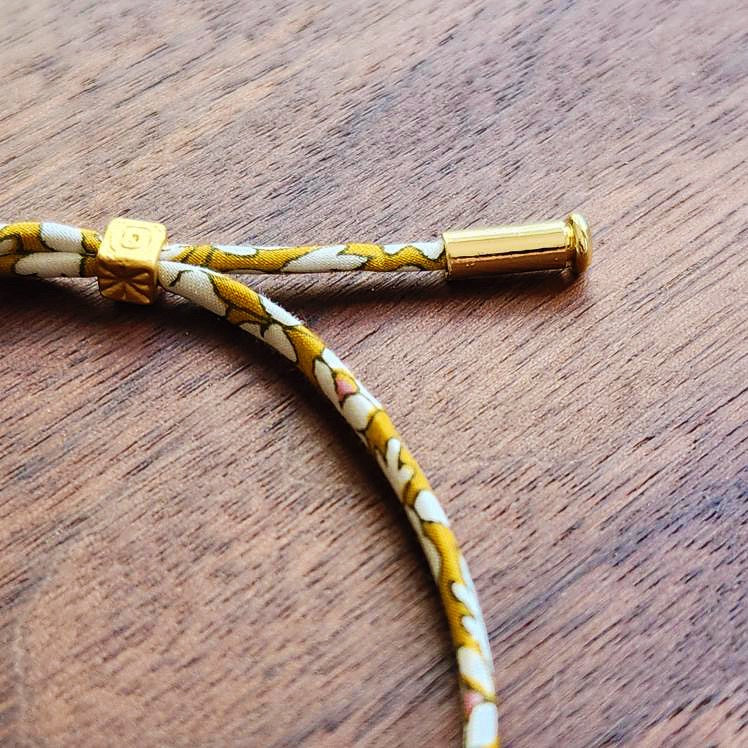 Mustard and Sapphire Druzy Adjustable Bracelet