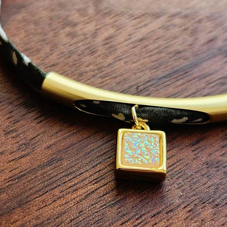 Druzy and Olive Adjustable Bracelet