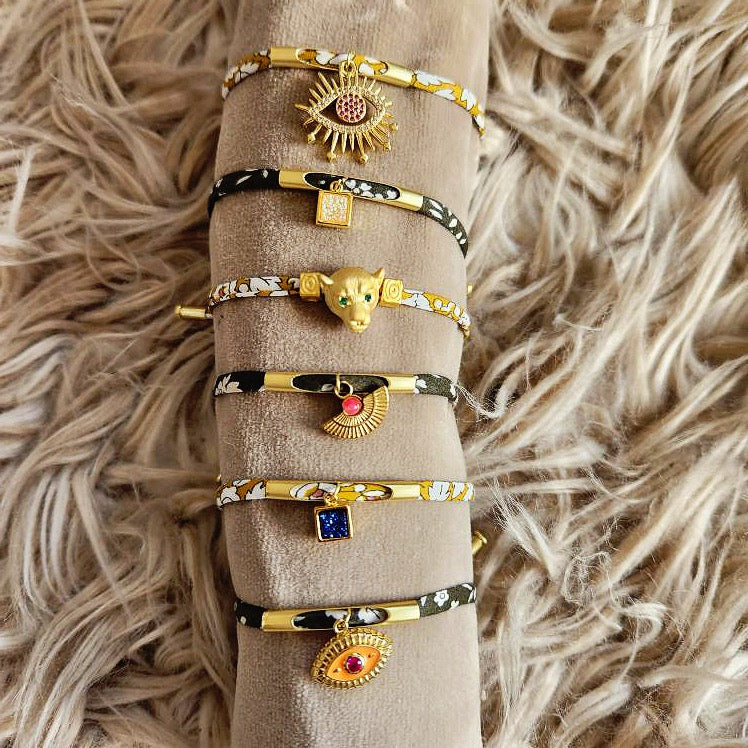 Mustard GoodEye Rhinestone Bracelet