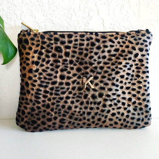 Handcrafted Tuscany Italian Leather "K" Pouch