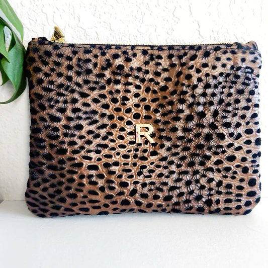 Handcrafted Tuscany Italian Leather "R" Pouch