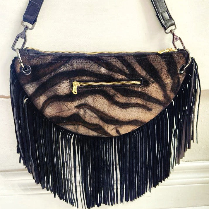 Zebra Moon Shoulder Bag