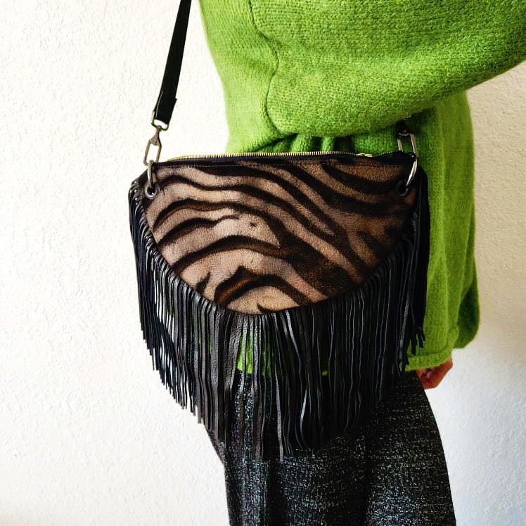 Zebra Moon Shoulder Bag