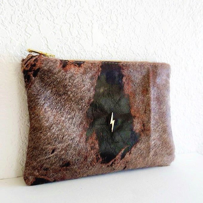 Distressed Mocha Bolt Pouch