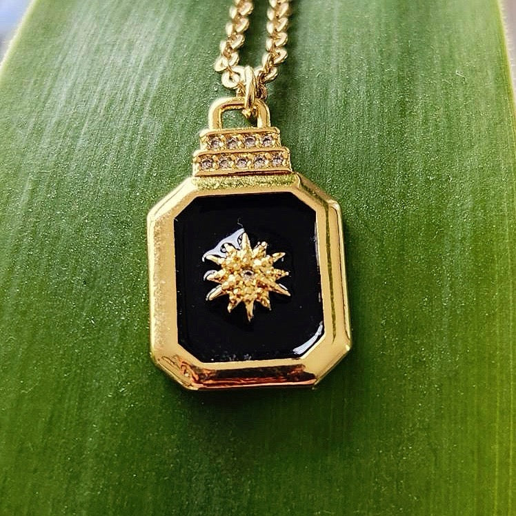 Vintage Inspired Rhinestone Celestial Necklace