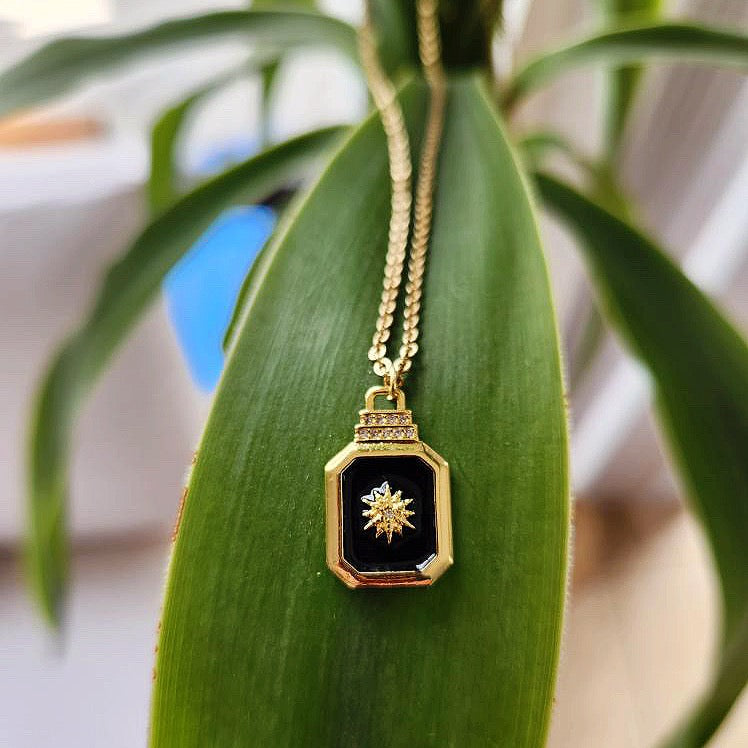 Vintage Inspired Rhinestone Celestial Necklace