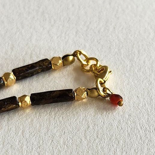 Mocha Jasper Message Necklace