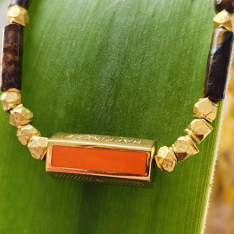 Mocha Jasper Message Necklace