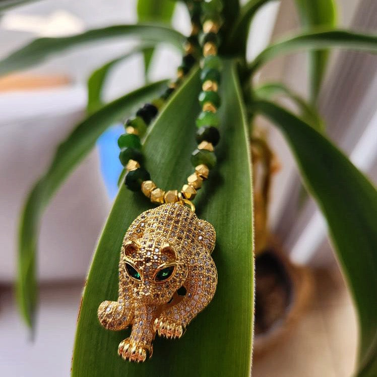 Jade Panther Necklace