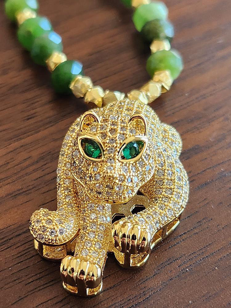 Jade Panther Necklace