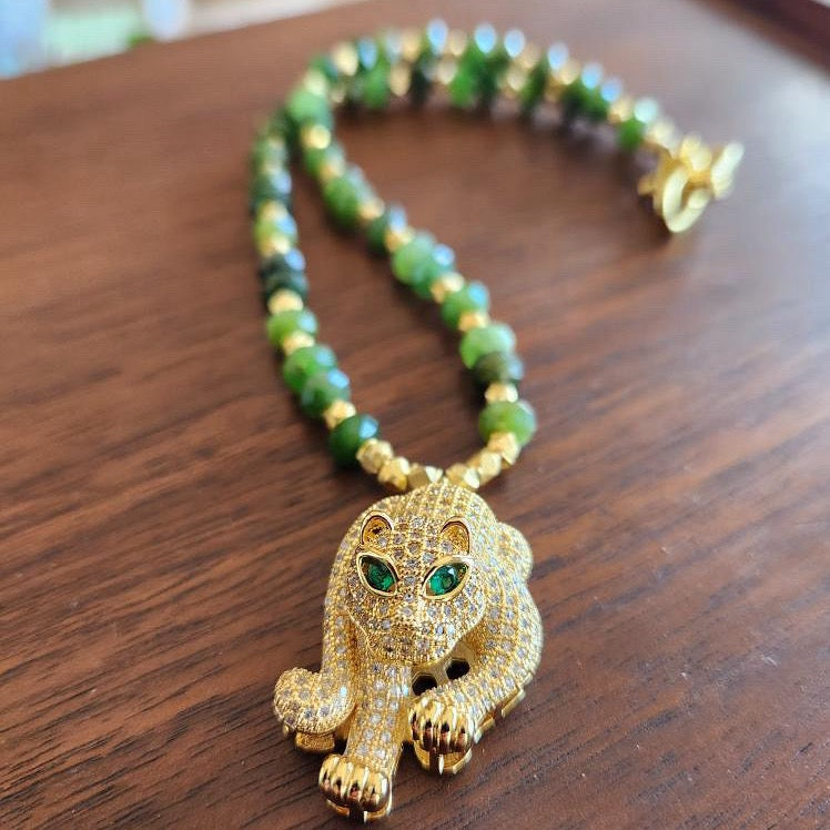 Jade Panther Necklace