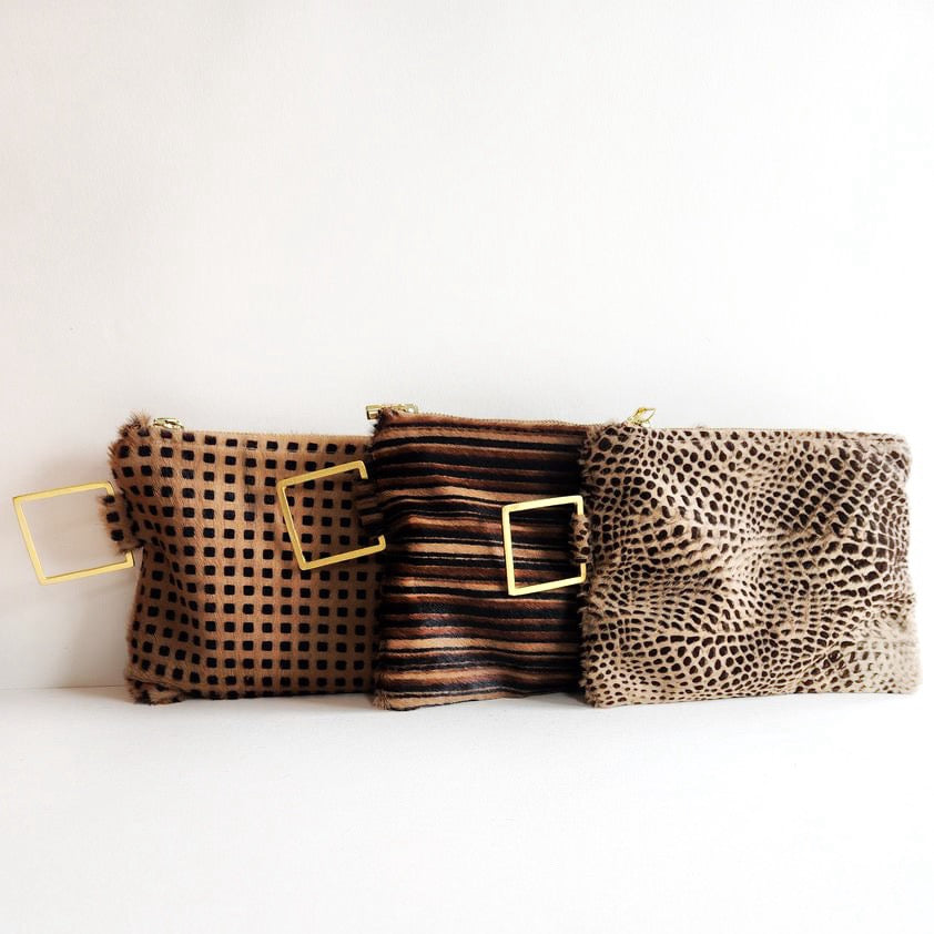 Camel Italian Leather Pouch