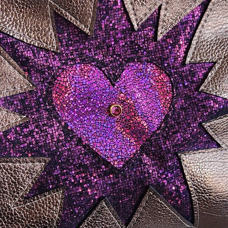 Pewter Rose Mon Coeur Crossbody Bag