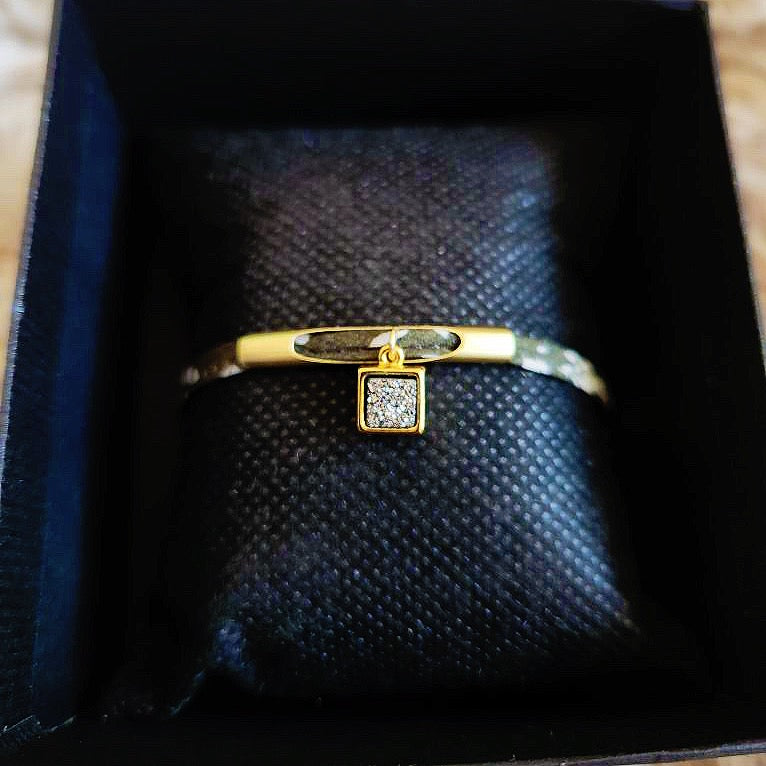 Pewter Druzy and Olive Adjustable Bracelet