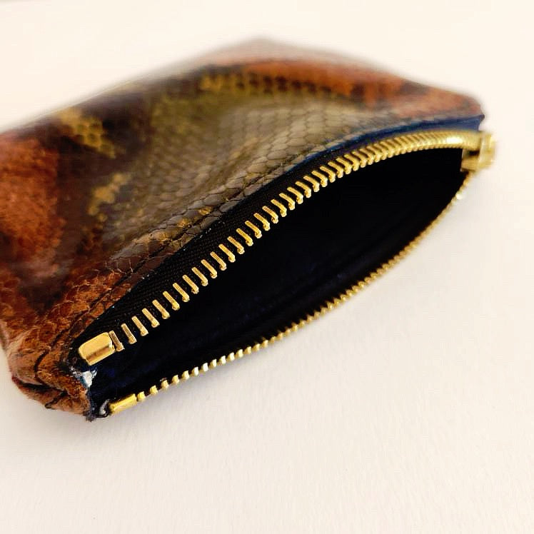 Snake Print Mini Coin Card Pouch