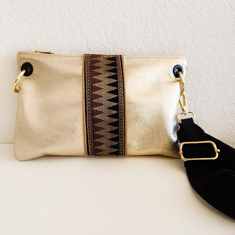 Gold Geo Cross Body Bag