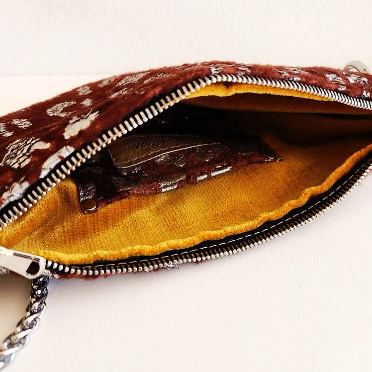 Garnet and Chrome Leopard Crossbody