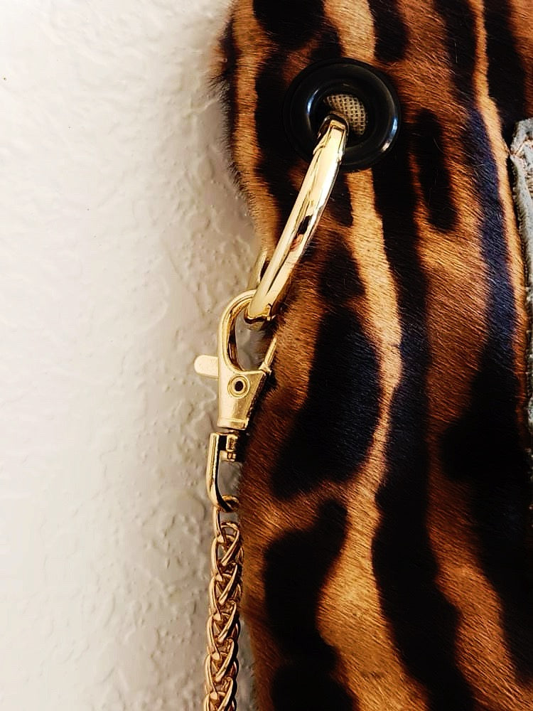 Hair-On Mocha Bengal Crossbody