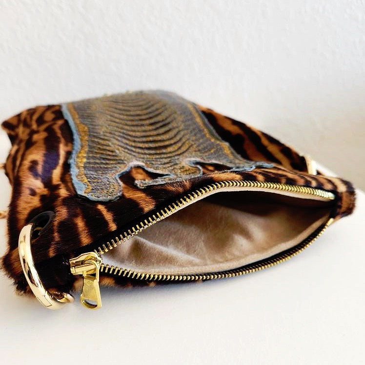 Hair-On Mocha Bengal Crossbody