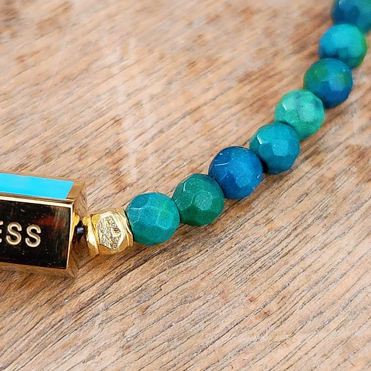 Faceted Turquoise Message Bracelet