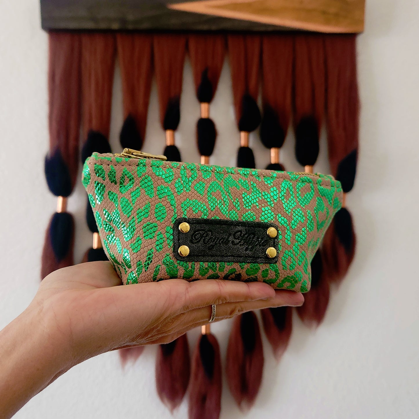 Jade Leopard Mini Pouch