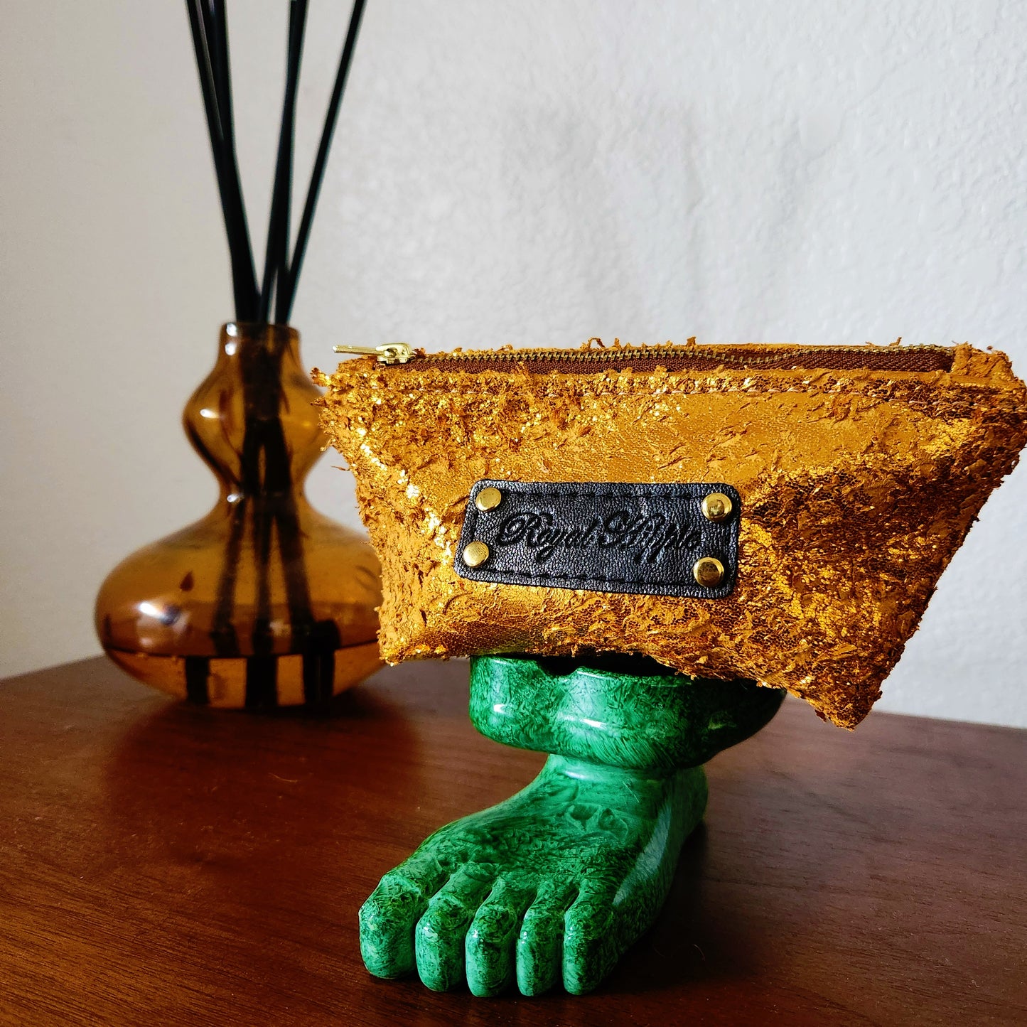 Distressed Copper Mini Pouch