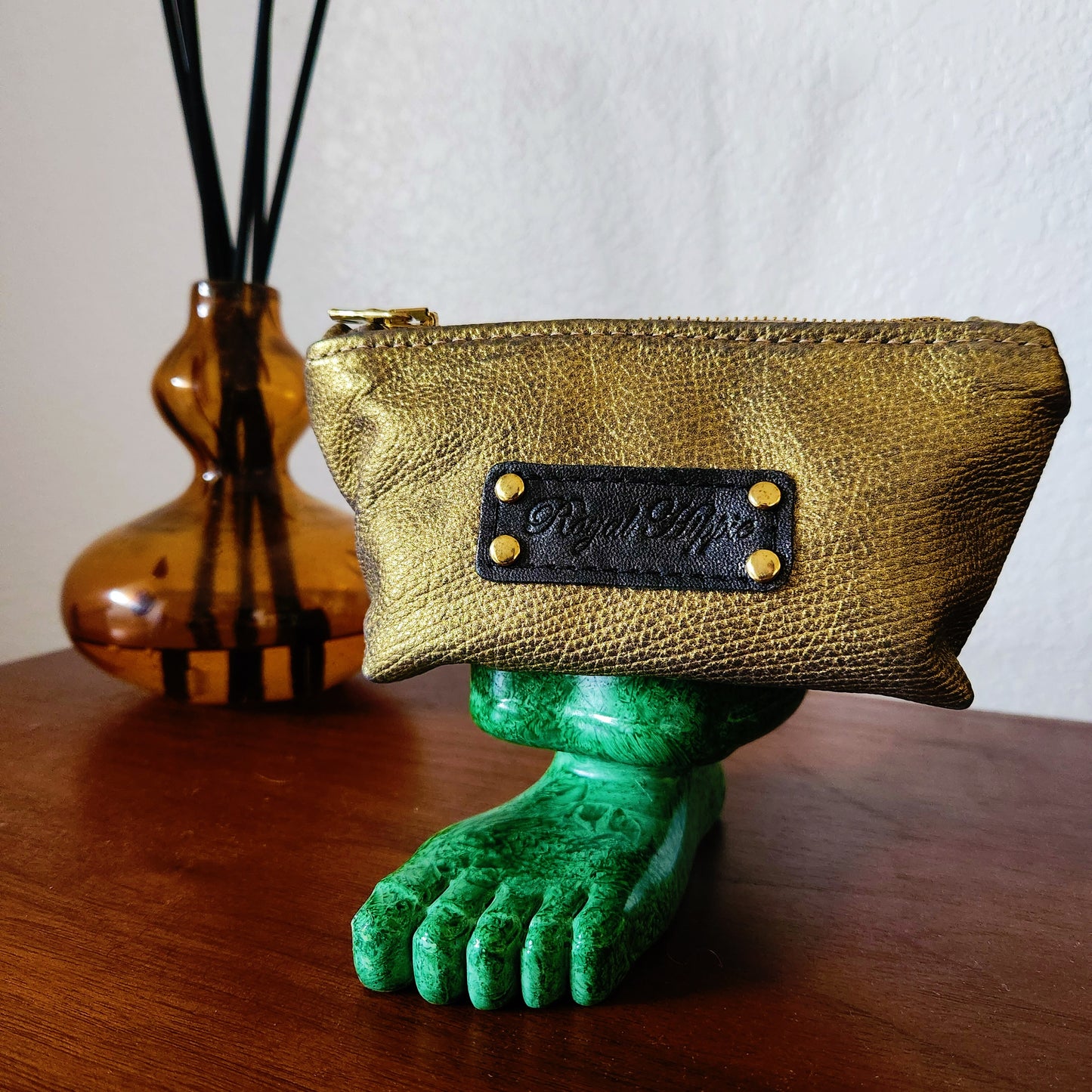 Brushed Gold Mini Pouch