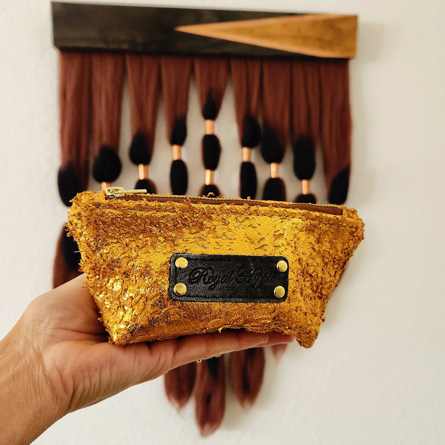 Distressed Copper Mini Pouch