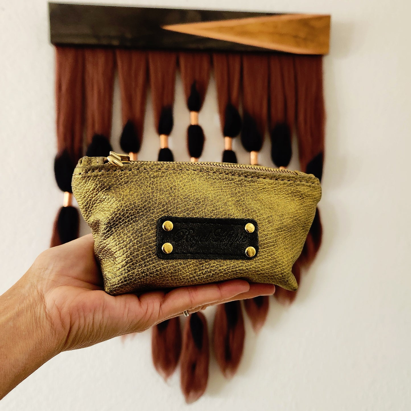 Brushed Gold Mini Pouch