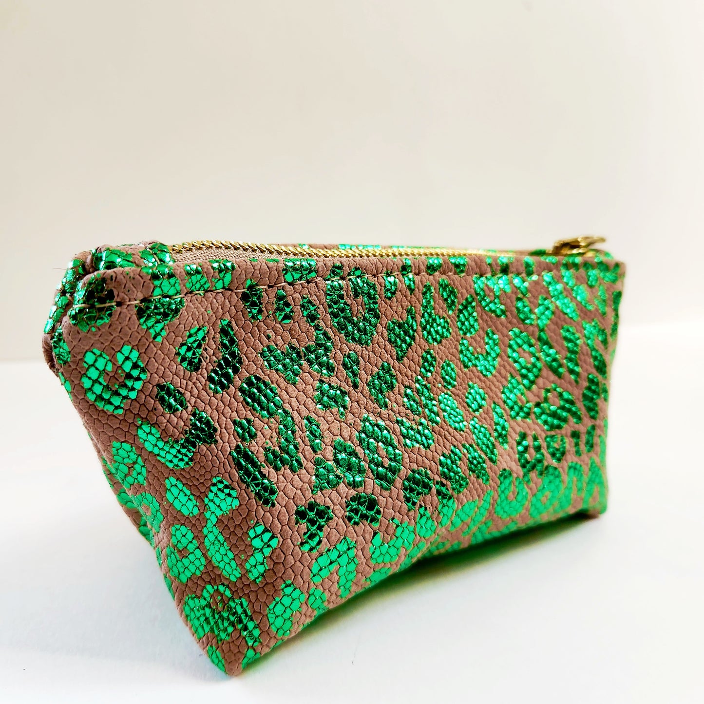 Jade Leopard Mini Pouch