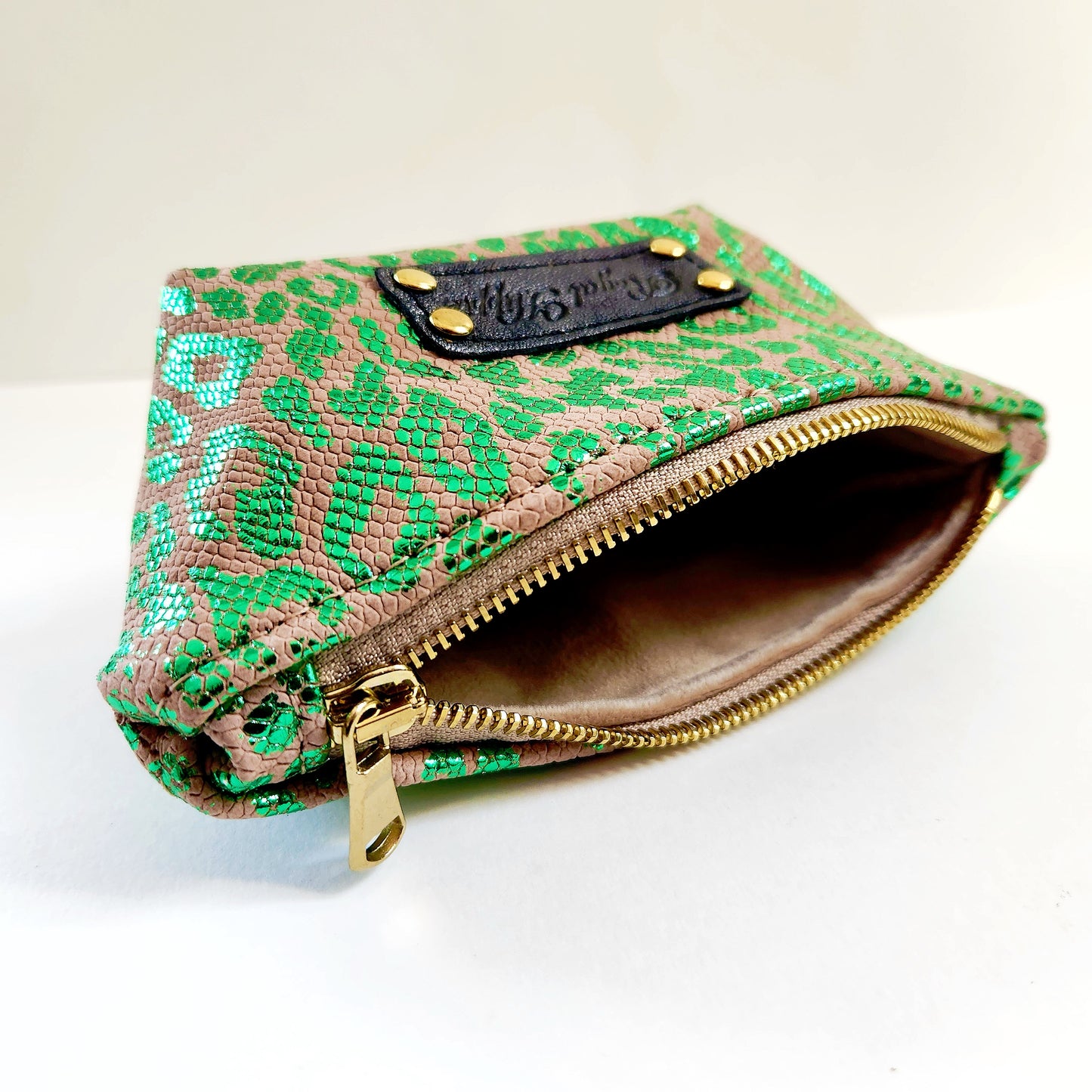 Jade Leopard Mini Pouch