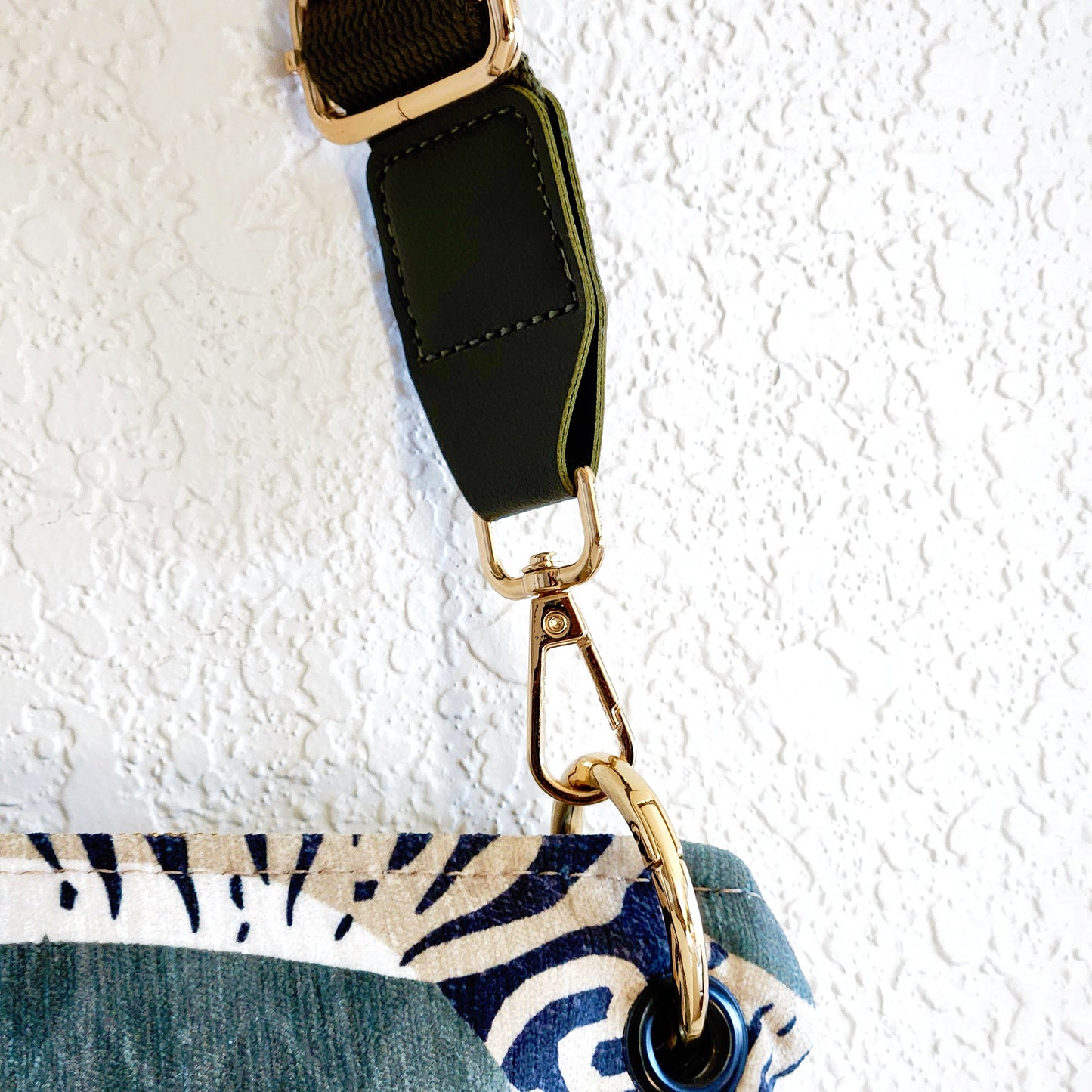 Moss Velvet Tiger Crossbody Bag